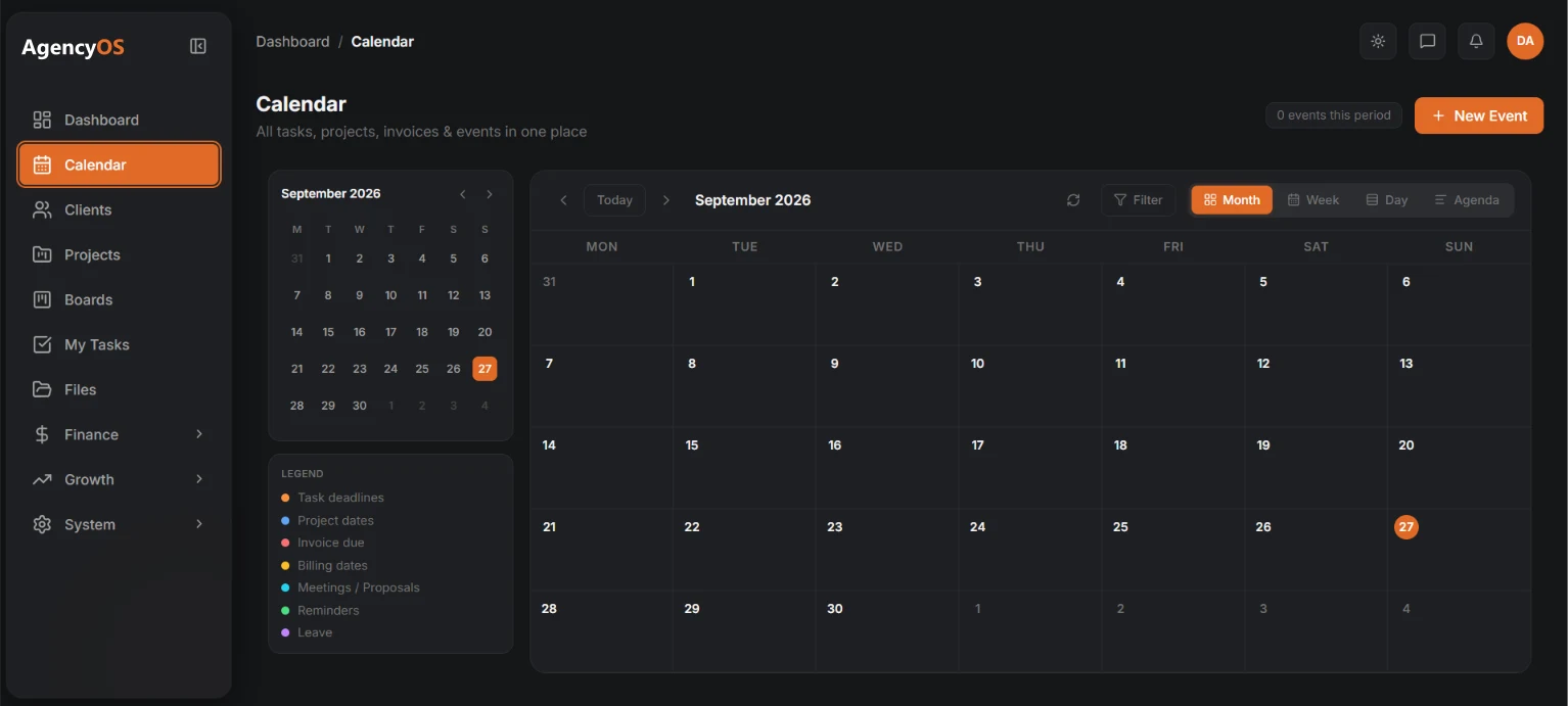 AgencyOS Detail Page Showcase