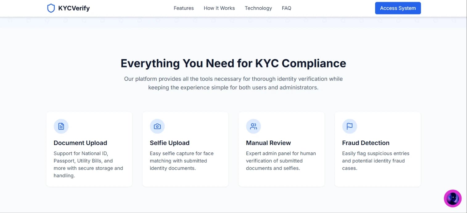 Onboarding KYC Detail Page Showcase