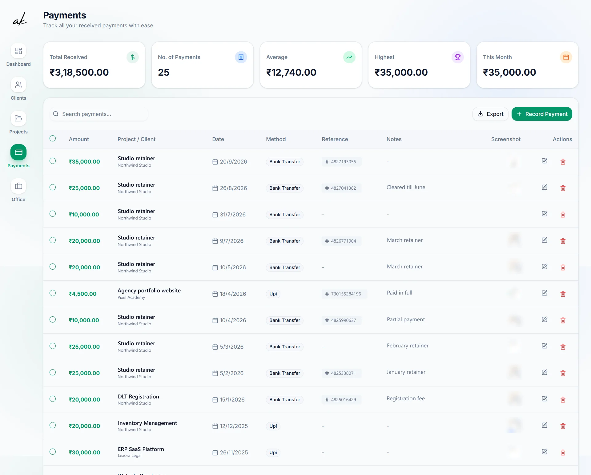 Payment Manager Detail Page Showcase