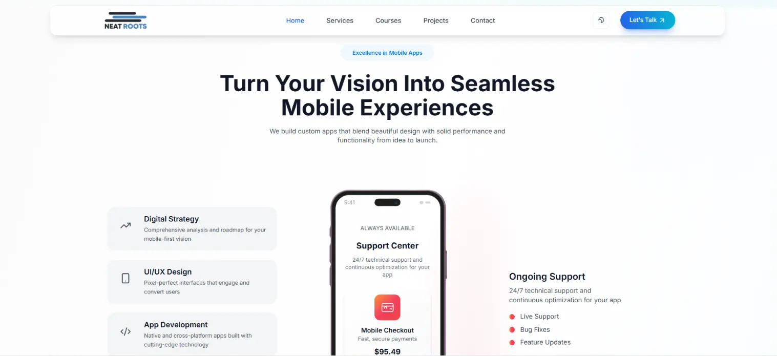 NeatRoots Detail Page Showcase